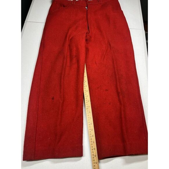 Vintage 50's North Country Men's Red Pants USA Minnesota Saint Paul hunting Wool - Picture 7 of 10